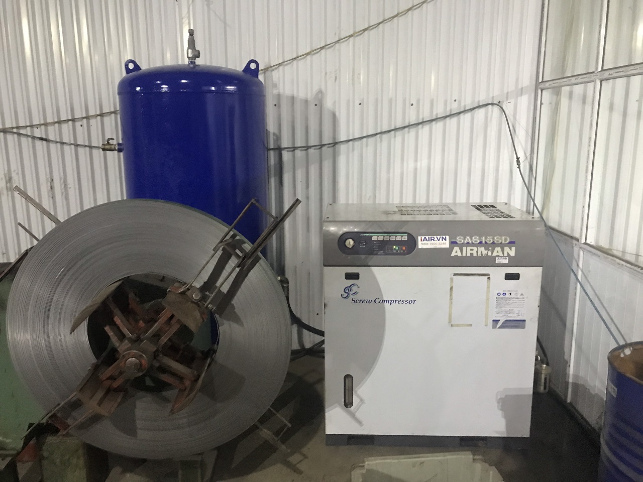 Bộ máy nén khí airman 15kw cũ
